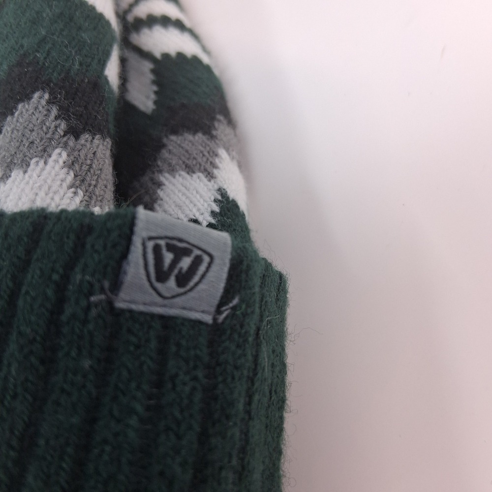 Michigan State Spartans Knit Beanie Pom Hat Top of the World Green White S Logo - Picture 7 of 8